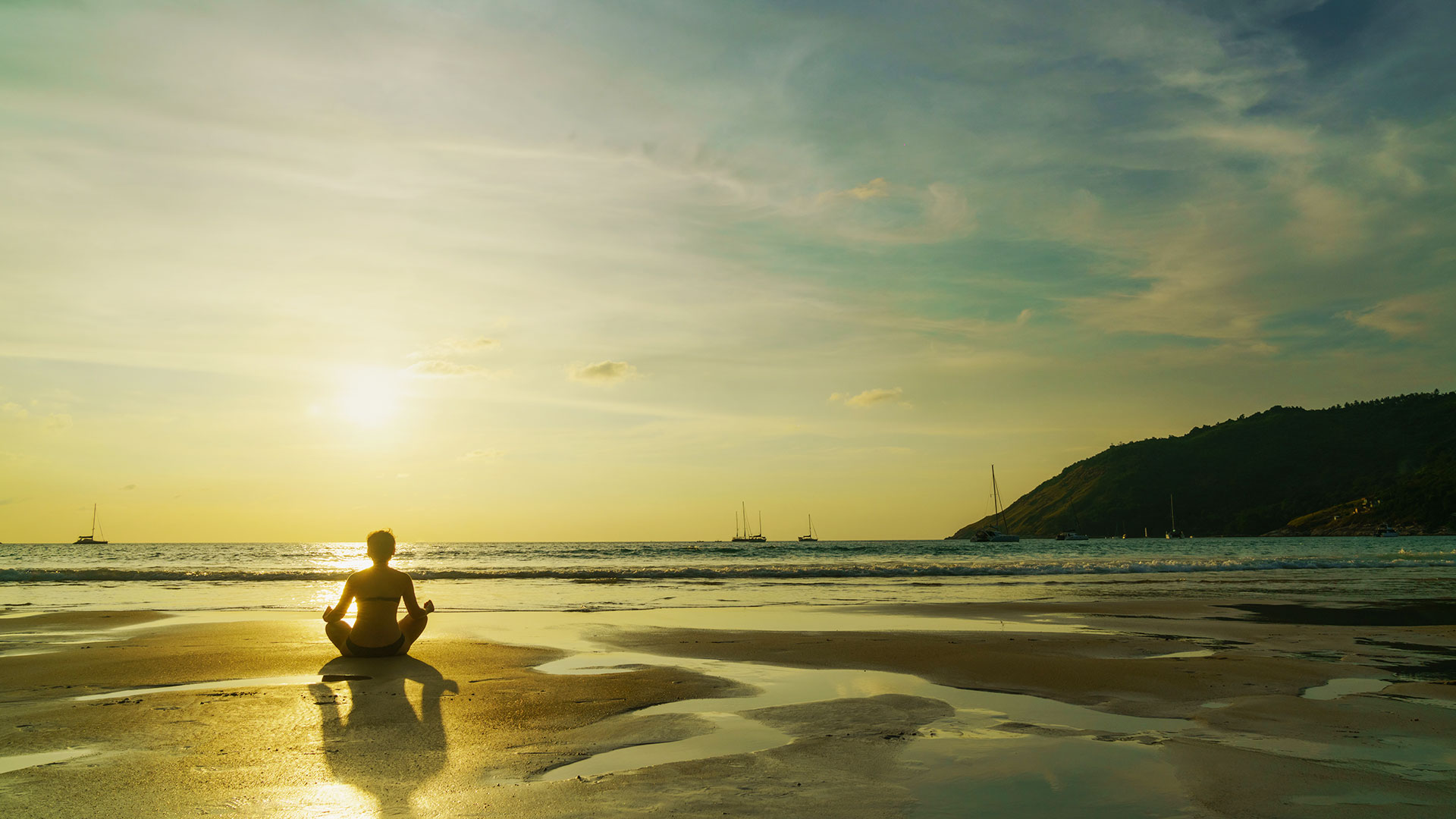 Beach yoga